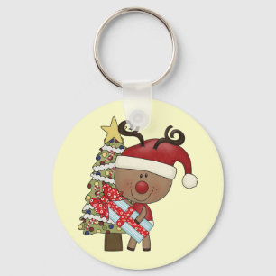 Rudy Reindeer Holiday Tree Key Ring