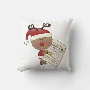 Rudy Reindeer Naughty or Nic Cushion