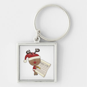 Rudy Reindeer Naughty or Nic Key Ring