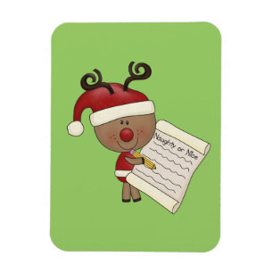 Rudy Reindeer Naughty or Nic Magnet