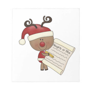Rudy Reindeer Naughty or Nic Notepad