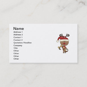 Rudy Reindeer With Bells Business Card