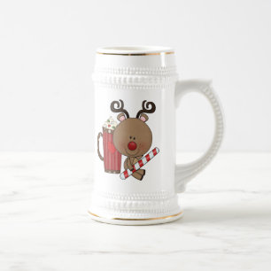 Rudy Reindeer With Cocoa Beer Stein