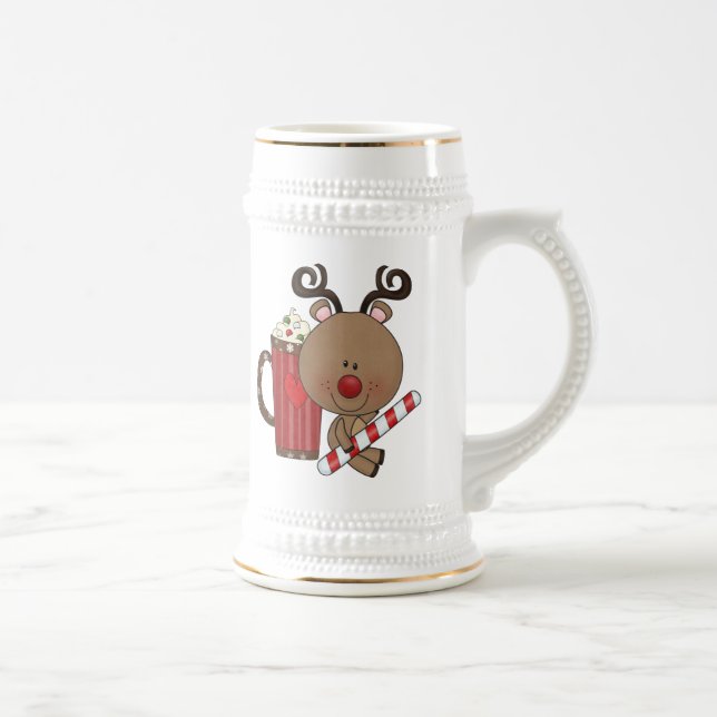 Rudy Reindeer With Cocoa Beer Stein (Right)
