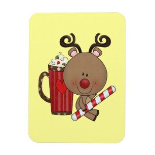 Rudy Reindeer With Cocoa Magnet