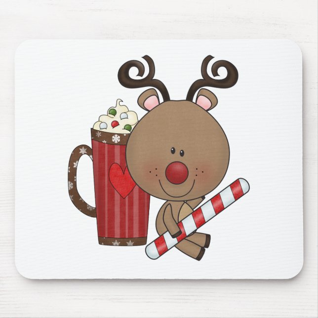Rudy Reindeer With Cocoa Mouse Pad (Front)