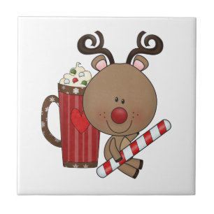 Rudy Reindeer With Cocoa Tile