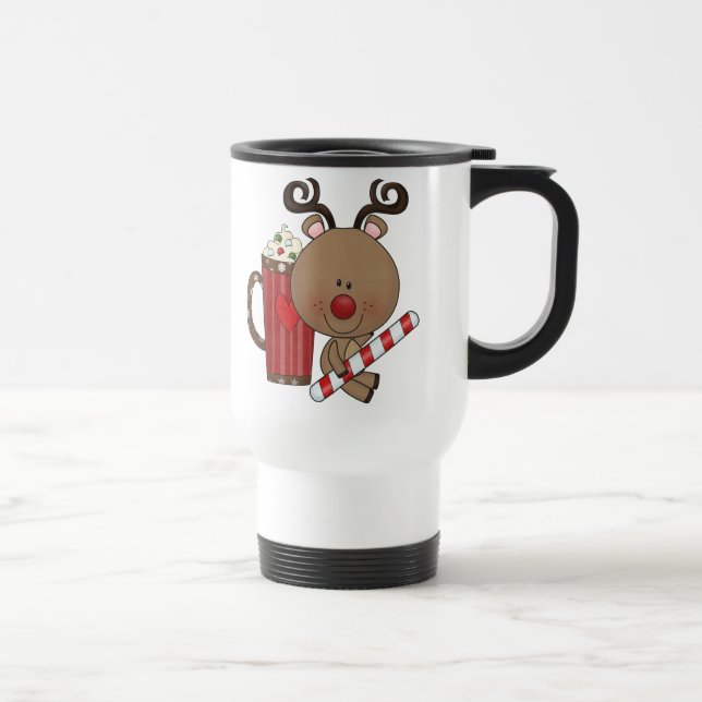 Rudy Reindeer With Cocoa Travel Mug (Right)