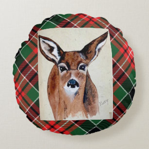 Rudy says Merry Christma Round Cushion