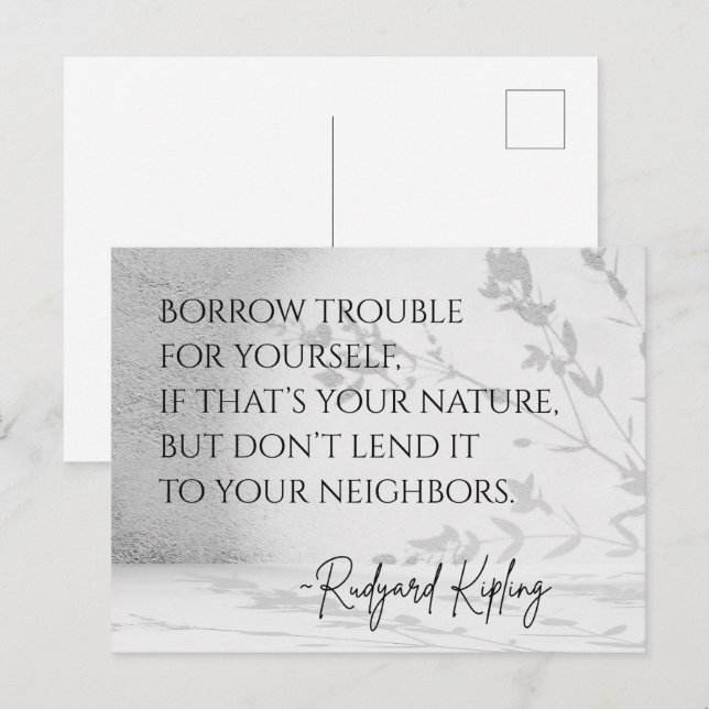 Rudyard Kipling Quote Postcard  (Front/Back)