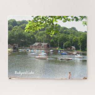 Rudyard Lake Staffordshire UK Scenic View Jigsaw Jigsaw Puzzle