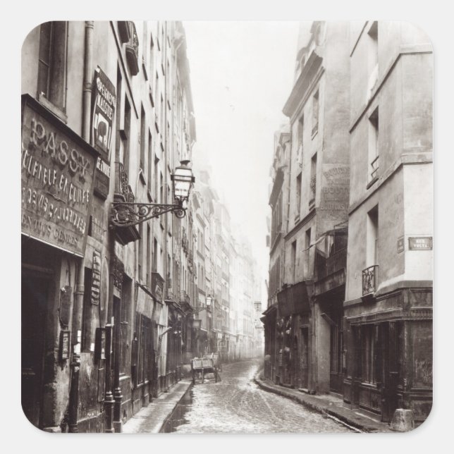 Rue Aumaire, from the Rue Volta, Paris, 1858-78 Square Sticker (Front)