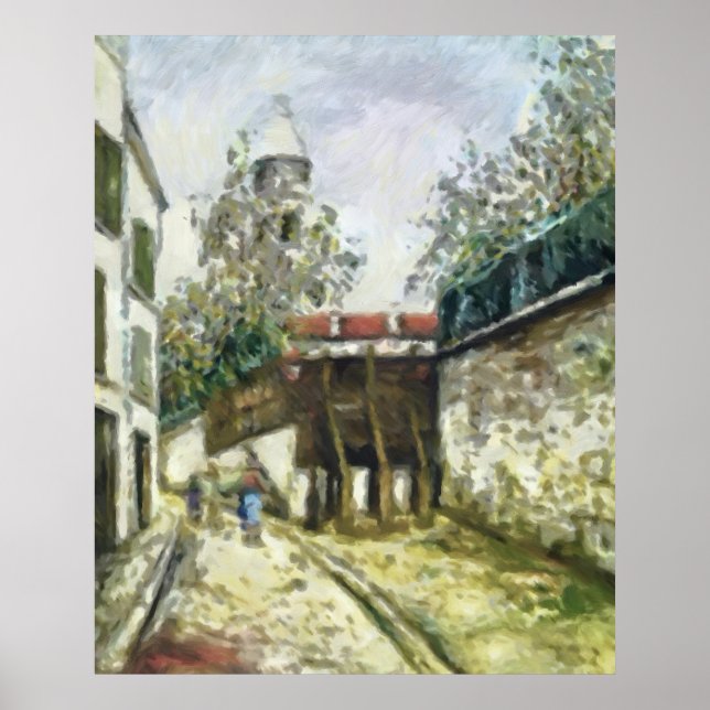Rue Bonne in Montmartre Poster (Front)