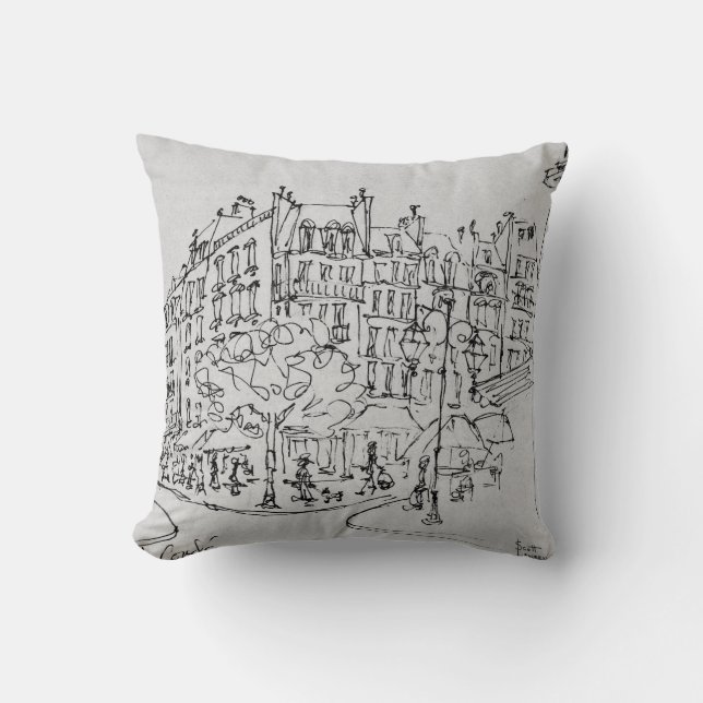 Rue de Conde | Jardin du Luxembourg, Paris Cushion (Front)