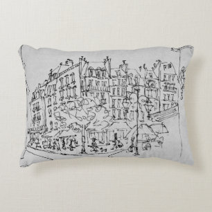 Rue de Conde   Jardin du Luxembourg, Paris Decorative Cushion