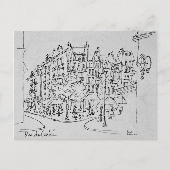 Rue de Conde | Jardin du Luxembourg, Paris Postcard (Front)
