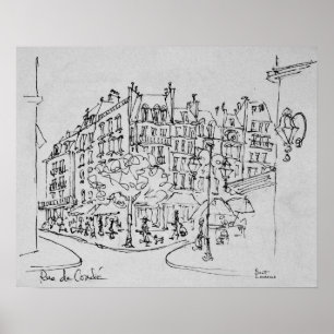 Rue de Conde   Jardin du Luxembourg, Paris Poster
