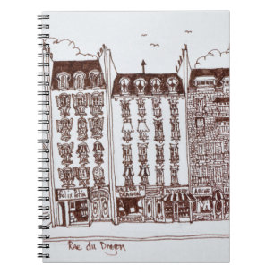 Rue du Dragon, Saint-Germain-des-Pres, Paris Spiral Notebook