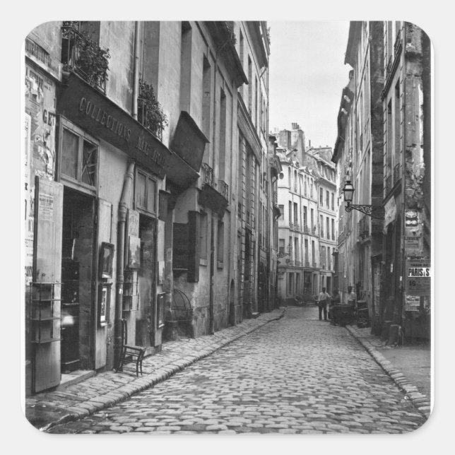 Rue du Jardinet, from passage Hautefeuille, Square Sticker (Front)