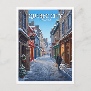 Rue du Petit-Champlain, Old Quebec Canada Postcard