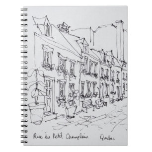 Rue du Petit Champlain, Quebec, Canada Notebook