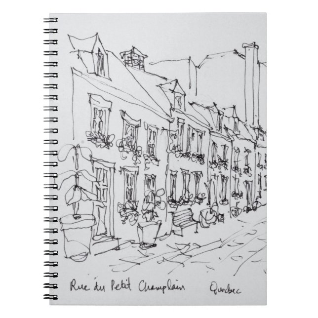 Rue du Petit Champlain, Quebec, Canada Notebook (Front)