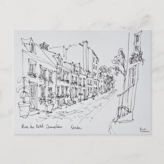 Rue du Petit Champlain, Quebec, Canada Postcard (Front)