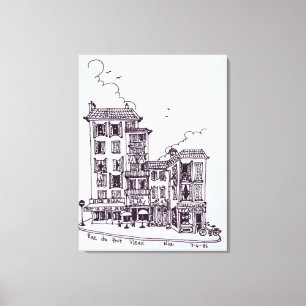 Rue du Vieux Port in Old Nice Nice, France Canvas Print
