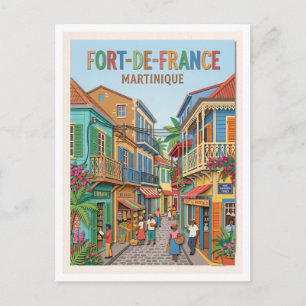 Rue Garnier Pagès Fort-de-France Martinique Postcard