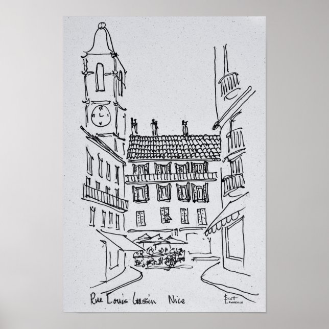 Rue Louis Gassin, Old Nice | Nice, France Poster (Front)