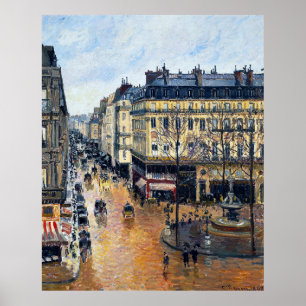Rue Saint-Honoré in the Afternoon Camille Pissarro Poster