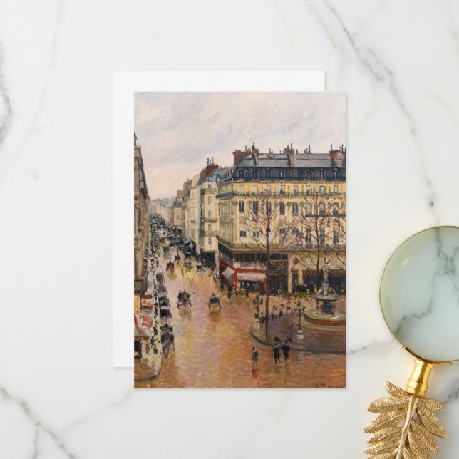 Rue Saint-Honore in the Afternoon, Effect of Rain Thank You Card (Front/Back In Situ)