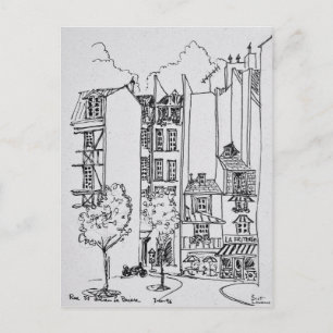 Rue Saint-Julien-le-Pauvre   Paris, France Postcard