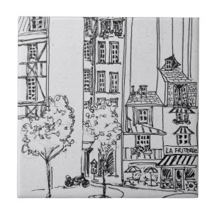 Rue Saint-Julien-le-Pauvre Paris, France Tile