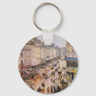 Rue Saint Lazare by Camille Pissarro Key Ring