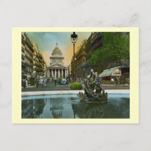 Rue Soufflot, Pantheon, Paris, France Vintage Postcard