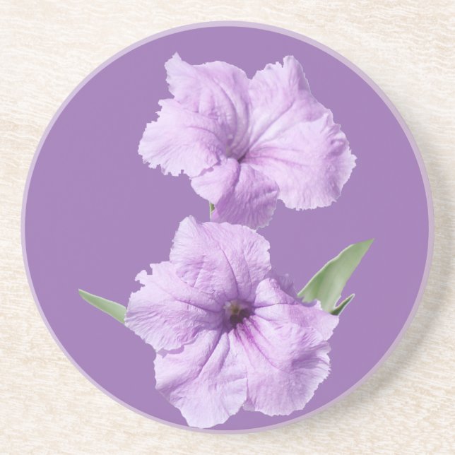 Ruellia Wild Petunia Flowers Coaster (Front)