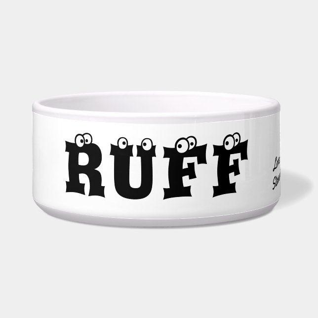 Ruff Cute Text Personalised Pet (Front)