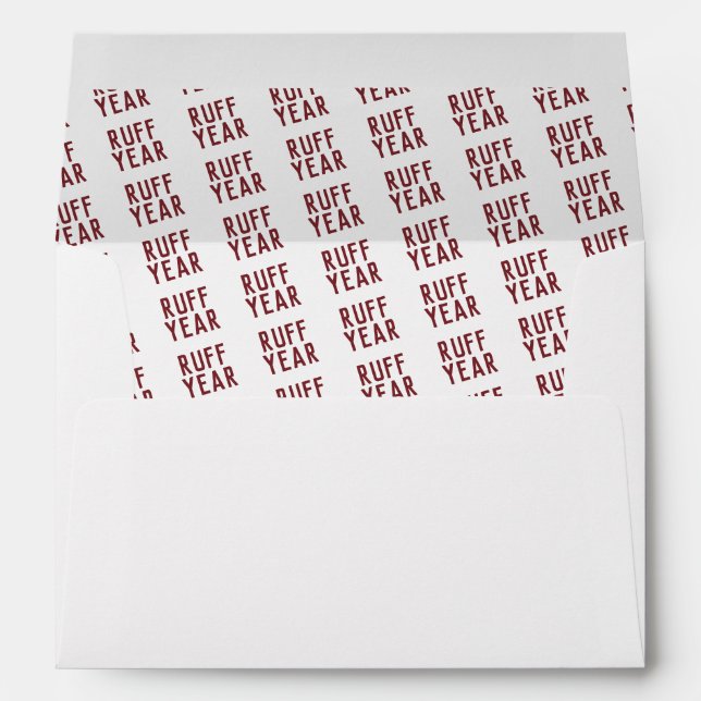 Ruff Year Red Christmas Envelope (Back (Bottom))