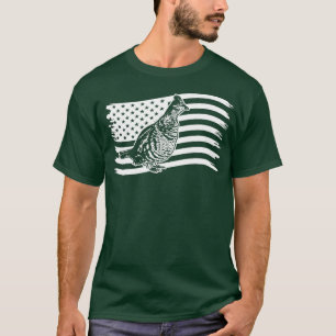 Ruffed Grouse bird hunting Creative vintage flag h T-Shirt