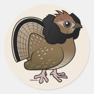 Ruffed Grouse Classic Round Sticker