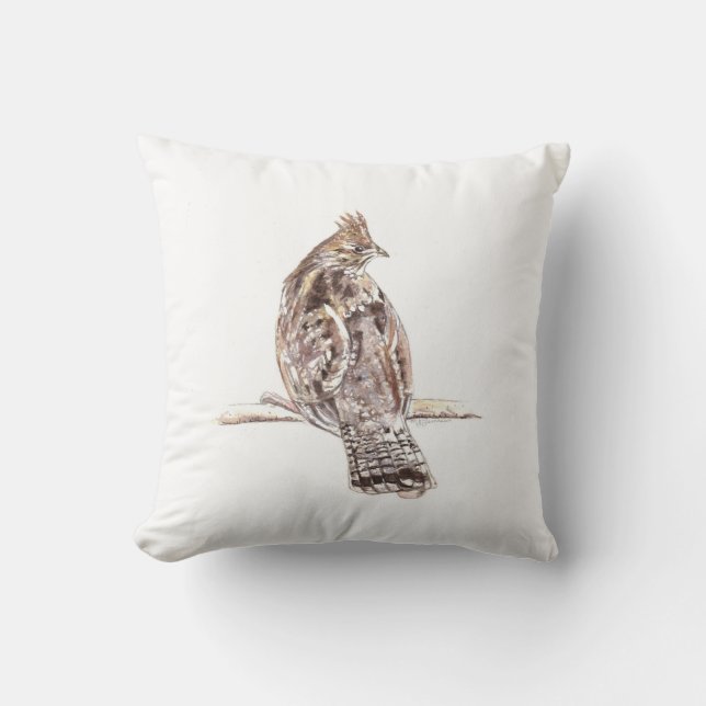 Ruffed Grouse Pillow (Front)