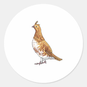 Ruffed Grouse State Bird of Pennsylvania Classic Round Sticker