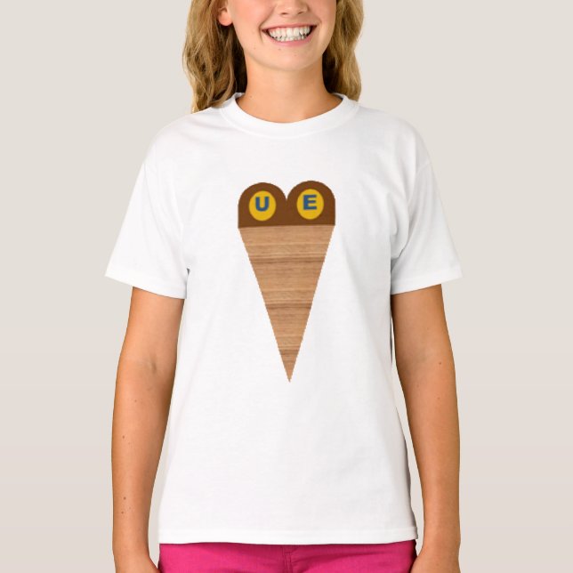 Ruffle white EU ICE T-shirt (Front)