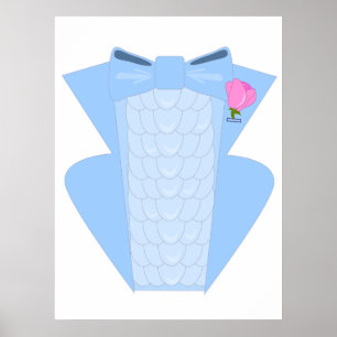 Ruffled Blue Tuxedo Poster