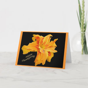 Ruffled Orange Lily Thanksgiving Card