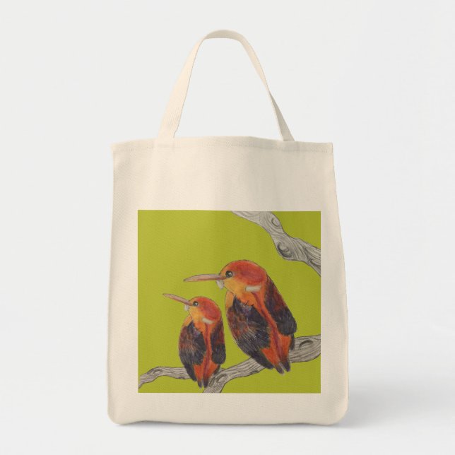 Rufous Backed Kingfishers on a Tote Bag - (1) (Front)