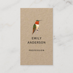 Rufous Hummingbird Business Card