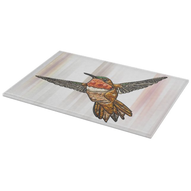 Rufous Hummingbird Cutting Board (Corner)