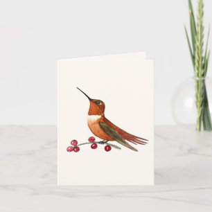 Rufous Hummingbird Greeting Card